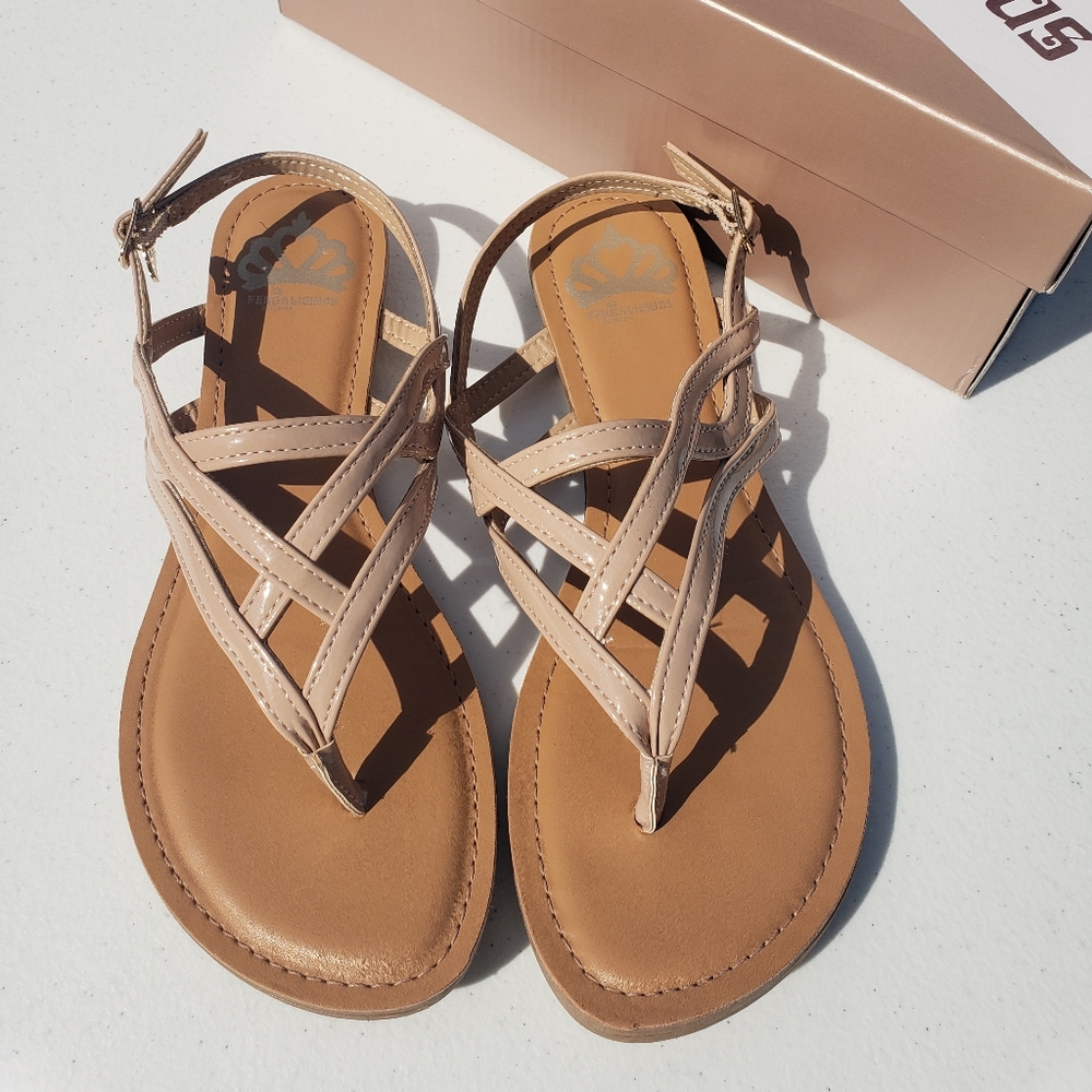 Fergalicious by Fergie nude strappy sandals
